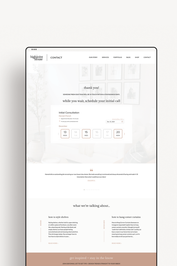 I Recently Had The Absolute Pleasure Of Partnering With Hannah Over At The Highpoint House For A Full Wordpress Redesign, And We Are In Love With The Finished Piece! The Highpoint House Is A Raleigh Interior Design Studio That Works Closely With Homeowners To Create A Space They Love To Create A Refugee, No Matter Their Budget.