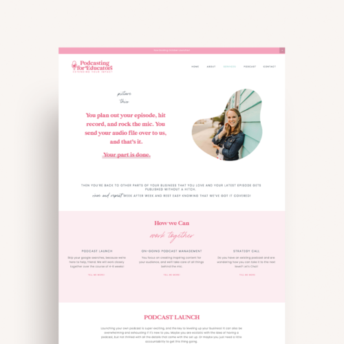 I Recently Had The Absolute Pleasure Of Partnering With Sara Over At Podcasting For Educators On Her Brand Strategy, Design, And Website Overhaul And The Finished Result Is So Fun &Amp; Unmatched By Others In Her Industry! Podcasting For Educators Partners With Educators In The Online Space Who Are Ready To Amplify Their Message Through Launching A Podcast.