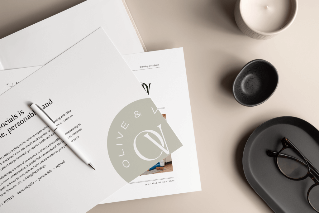 Olive And Vine Socials Brand Style Guide, What To Include In A Brand Style Guide