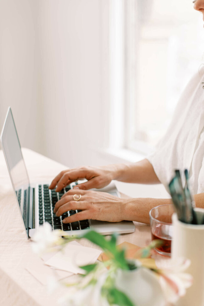 Business Owner Working On Seo Website Site Speed At Home Desk