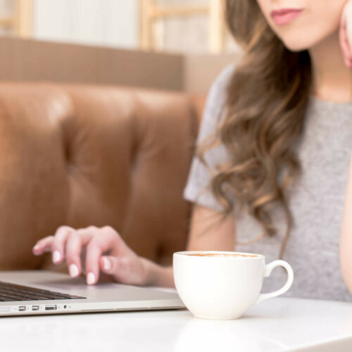 women working on business at coffee shop using Dubsado