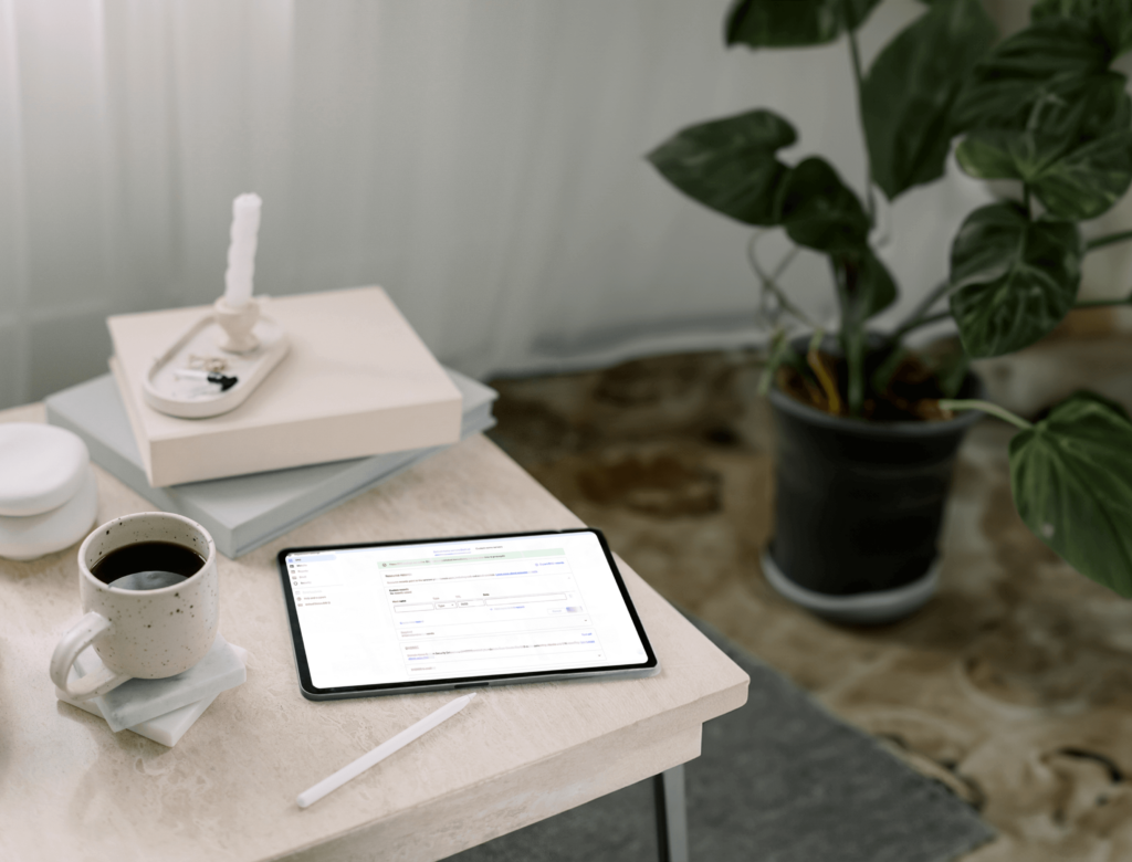 Ipad On Desk Setting Up Custom Domain Email Dns Settings