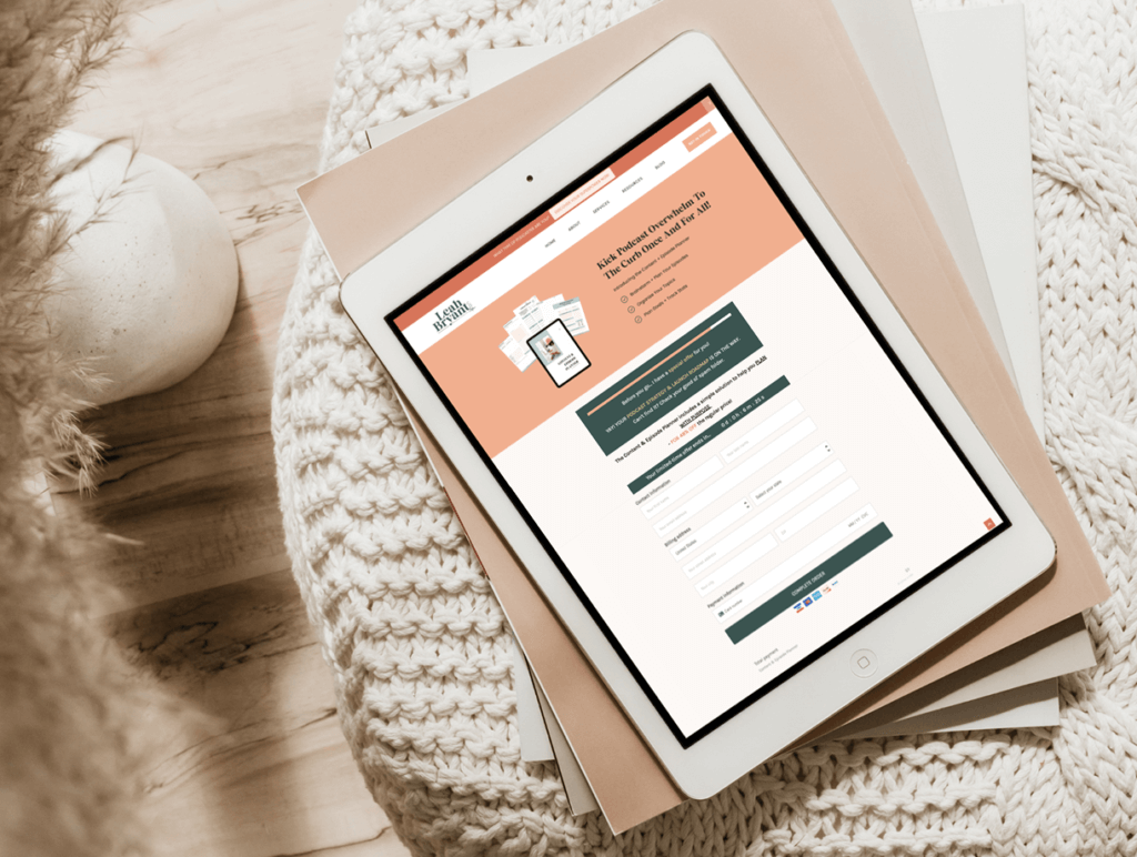Image Of Leah Bryant Co Website With Thrivecart On Wordpress