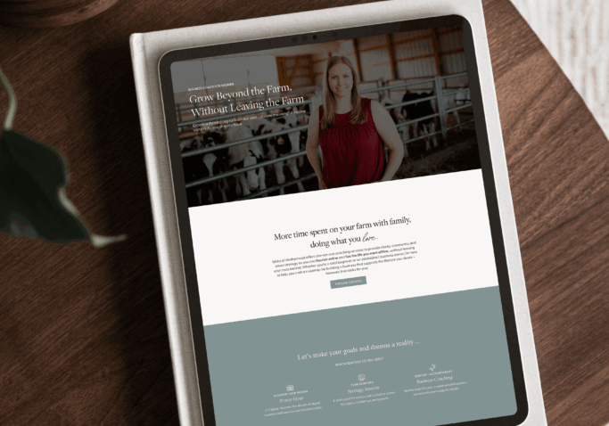 semi custom wordpress website on coffee table