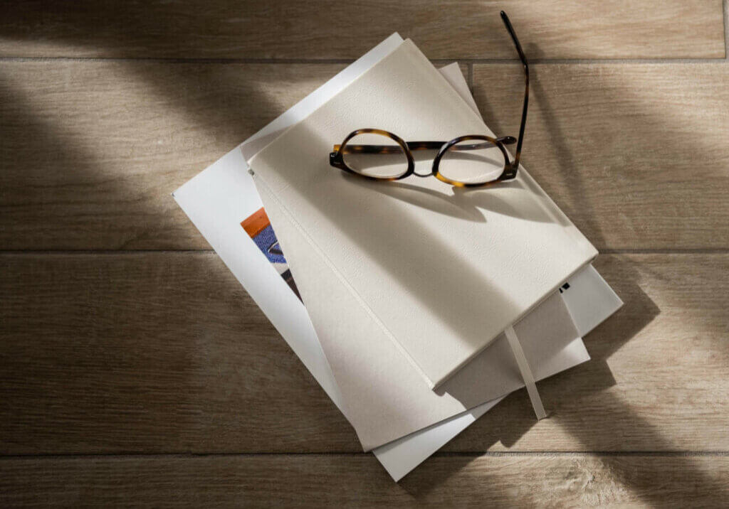 desk with wordpress website checklist and glasses
